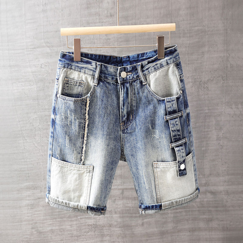 Men's Short Jeans Pants with P - Men'S Fashion Loose Pants 评论和价格