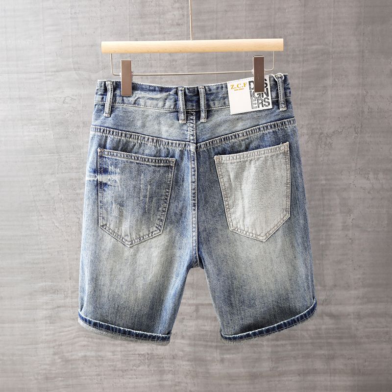 Men's Short Jeans Pants with P - Men'S Fashion Loose Pants 评论和价格