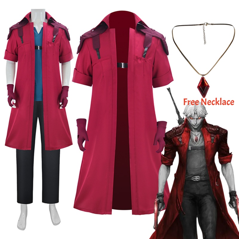DMC5 Devil May Cry Dante Cospl - Trench Coat Men 评论和价格