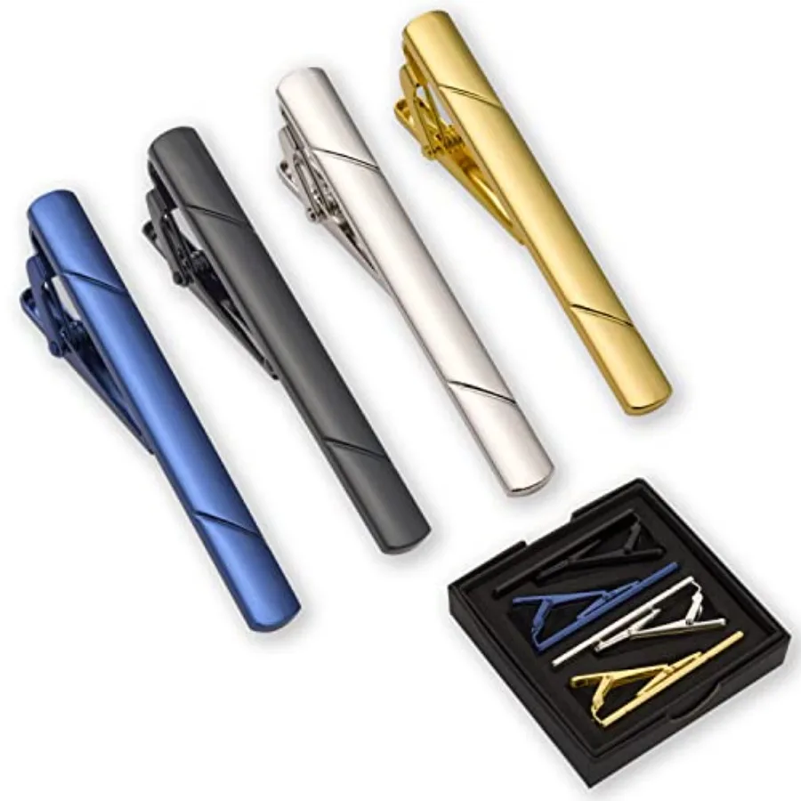 4Pcs Tie Clips For Men Tie Bar - Men'S Fashion Box 评论和价格