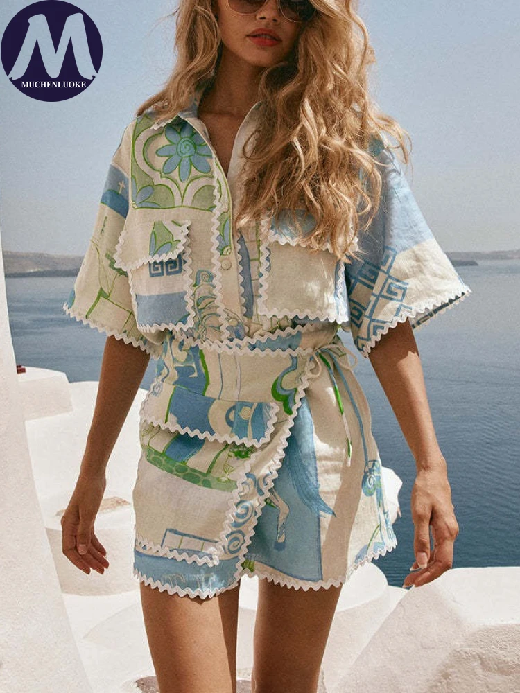 Ladies Summer Two-Piece Set Ca - Men'S Fashion Line 评论和价格