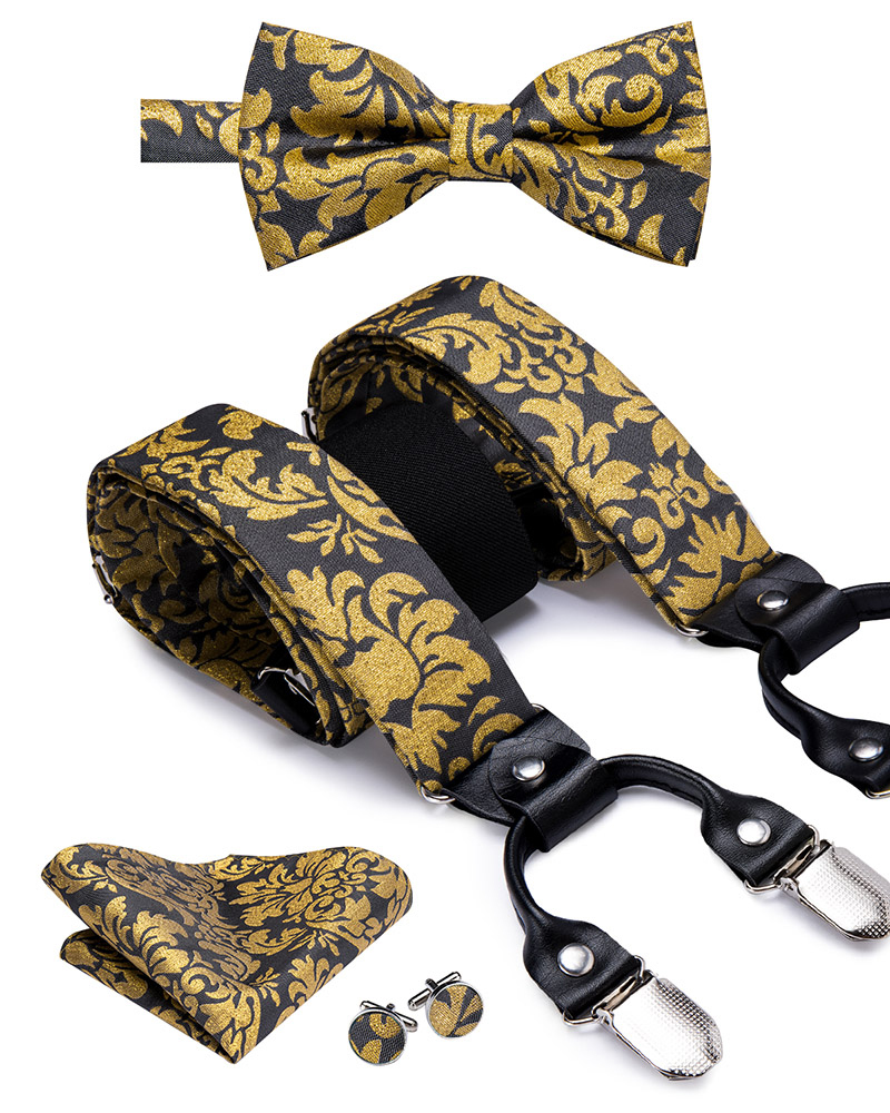 Hi-Tie Silk Adult Men suspende - Suspenders Clip Men 评论和价格