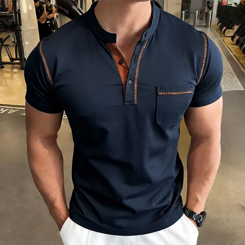 New Summer Men's Henry Collar  - Men'S Fashion Polo 评论和价格