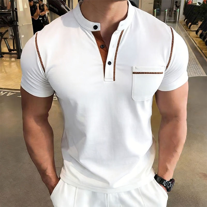 New Summer Men's Henry Collar  - Men'S Fashion Polo 评论和价格